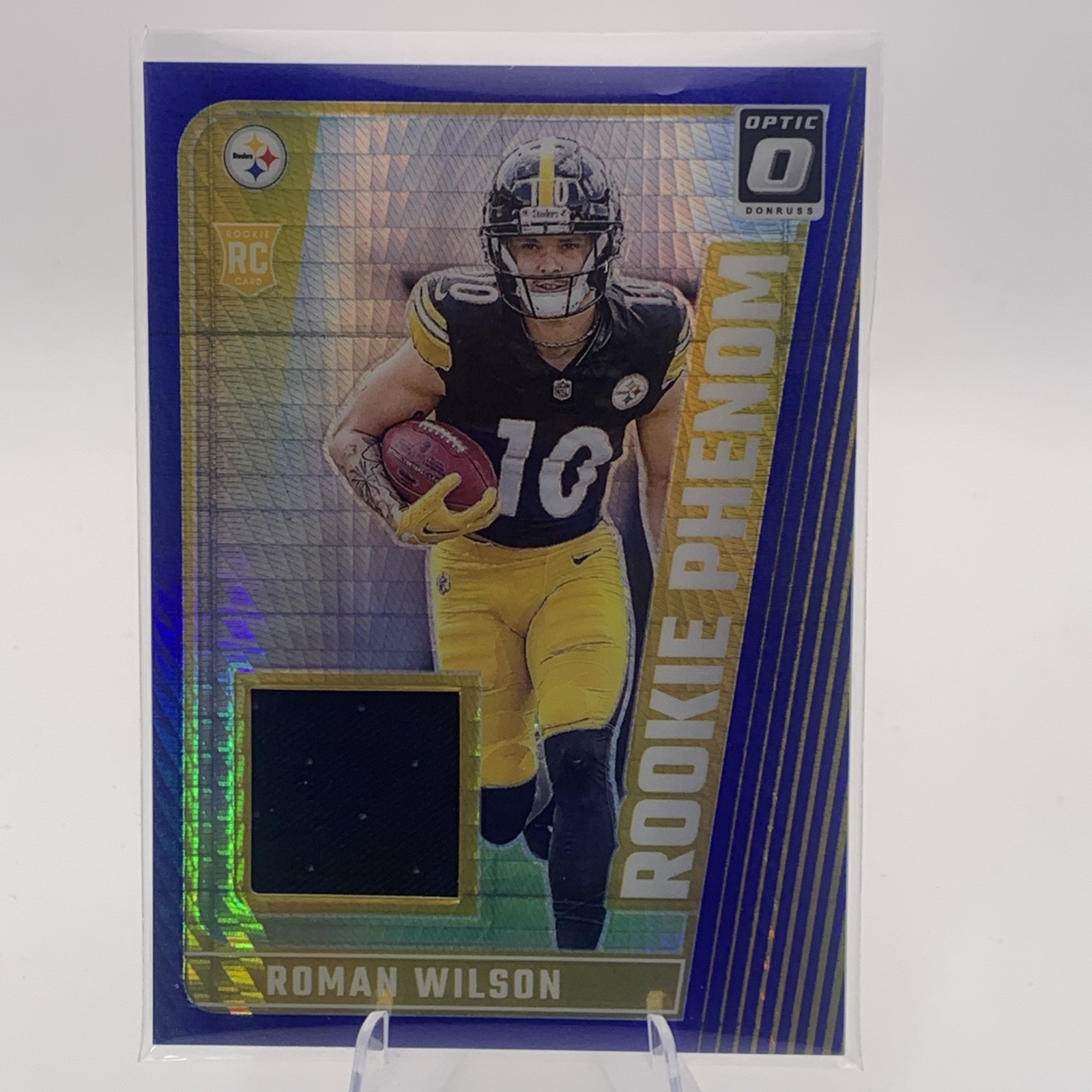 Ricky Pearsall Wild Card American Metallix Promo Pro-Look 180 Wildfractal #RP Rainbow Foil-Blue 1/1