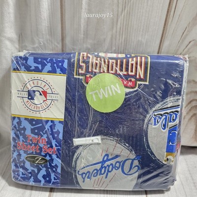 Baseball Twin Bed Sheet Set Sport Zone Dan River MLB Bases Loaded Sealed 2005