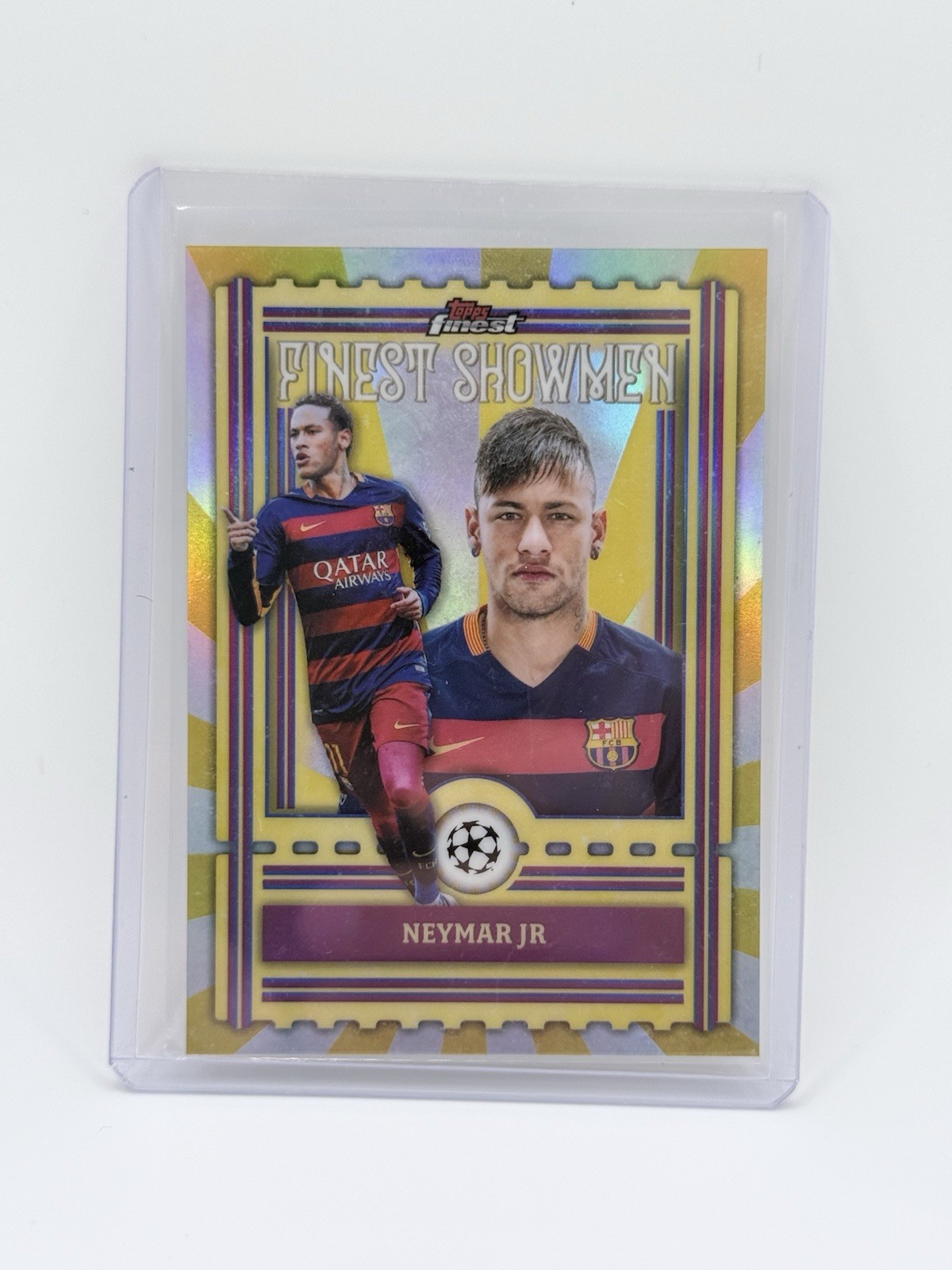 2025-26 Topps Finest Uefa Club Competitions - Finest Showmen Neymar Jr #FS-22