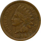 1896 Indian Head Cent Penny Full Liberty Nice Details