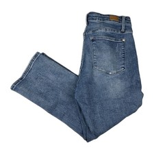 Judy Blue Jeans Womens Size 14W Demi Crop Bootcut Blue Denim Pants