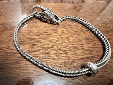 TROLLBEADS LAA 925 Sterling Silver Vintage Bracelet 6  w/ Clasp And Spacer