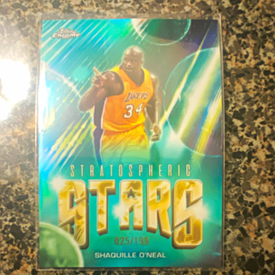 2001 Topps Chrome Shaquille O'Neal Lakers Stratospheric Stars H-21 025/199