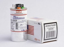 45 5 uf/Mfd Round Dual Universal Capacitor AmRad USA2236 Used for 370 or...