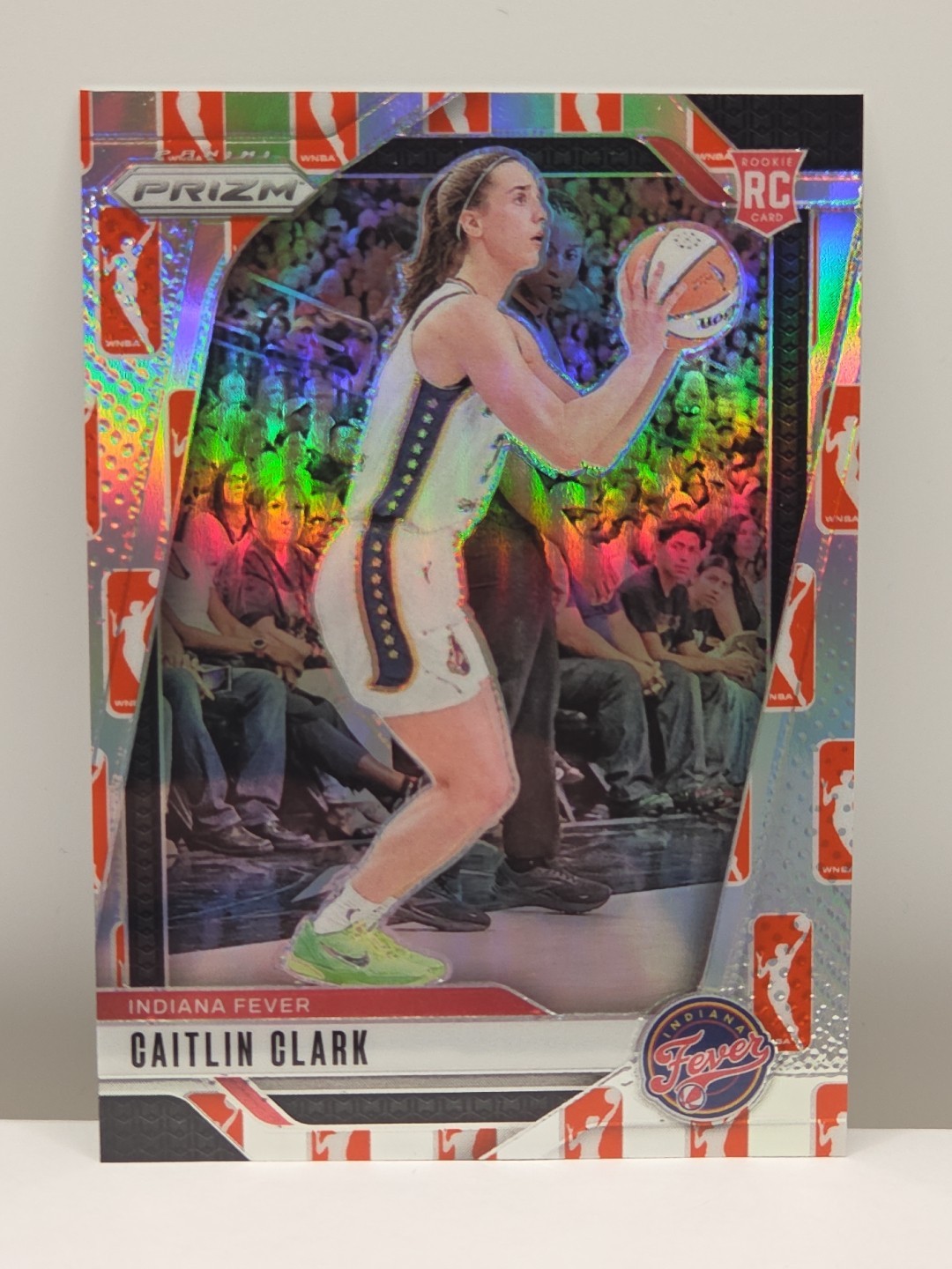 Caitlin Clark 2024 Panini WNBA Prizm #22 WNBA Logo Rookie RC
