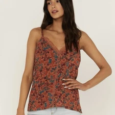 Idyllwind Miranda Lambert Lurex Little Lace Tank Top XXL Boho Western Paisley