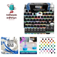Complete Acrylic Pouring Kit: 48 Colors, Silicone Oil & Gloss Medium for Artists