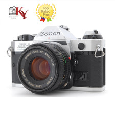  NEAR MINT Canon AE-1 Program Film Camera New FD NFD 50mm f1.8 Lens From JAPAN