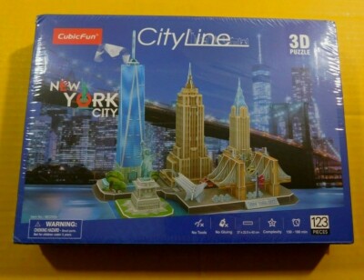 New & Sealed CubicFun City Line NEW YORK CITY 3D Puzzle No Glue 