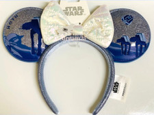 BNWT Disney Star Wars Hoth Minnie Mouse Ears Headband Adult AT-ATs, Snowspeeder