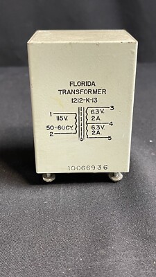 FLORIDA Trafo (1212-K-13) vollgeschirmt Pri - 115, Sek. - 2 x 6,3V @ 2A