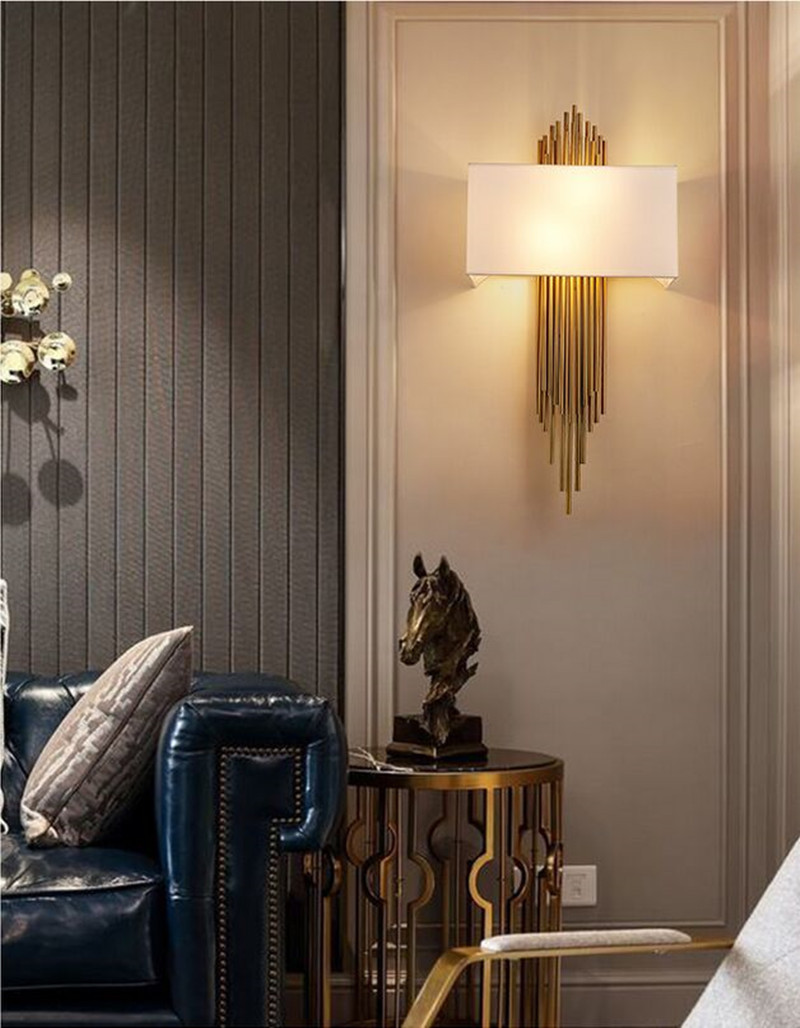 Modern Luxury Wall Lamp Industrial Wall Sconces Lampshade Indoor