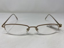 Marchon 4550AL 238 52-18-135 Antique Gold Metal Half Rim Eyeglasses Frame :478