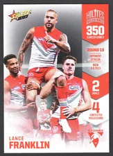 2023 AFL HILITES CARD ROUND 13 (350 MILESTONE) SHM13 Lance FRANKLIN (SYDNEY) 107