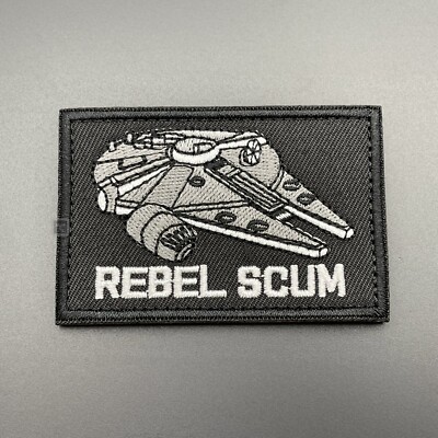 Rebel Scum Morale Patch Hook & Loop Millennium Falcon Airsoft Badge