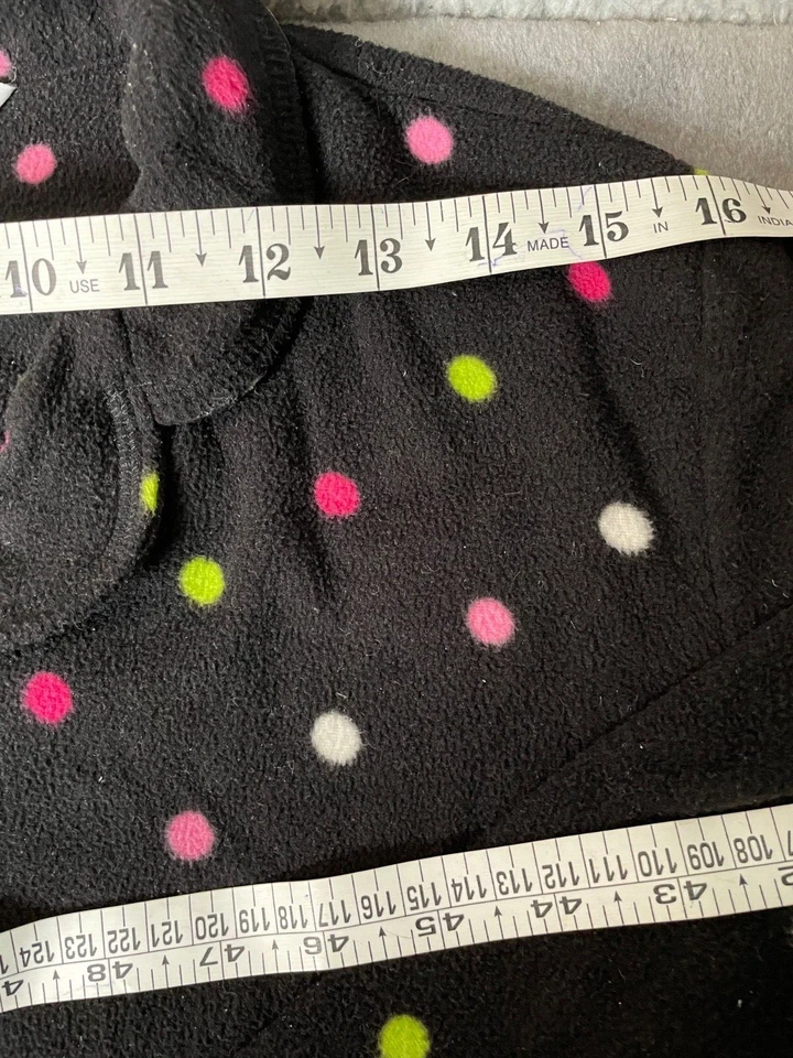 Pijama Charter Club para mujer PM negro lunares manga larga pantalones salón Foto 4 de 4