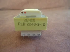 Power Transformer, RENCO RLD-2240-3-12, 2.4 VA, 115/230VAC Pri, 6.3/12.6VAC Sec
