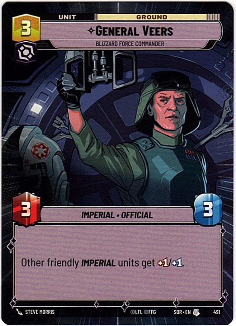 Star Wars Unlimited: Spark of Rebellion Hyperspace General Veers (Uncommon)
