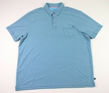 Tommy Bahama Island Zone Polo Shirt Men's Size XXL Blue Short Sleeve 37.5 Tech