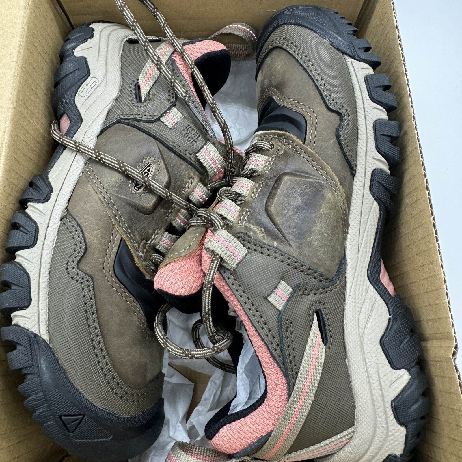 Scarpa da trekking KEEN donna Ridge Flex bassa impermeabile Timberwolf Brick Dust taglia 7