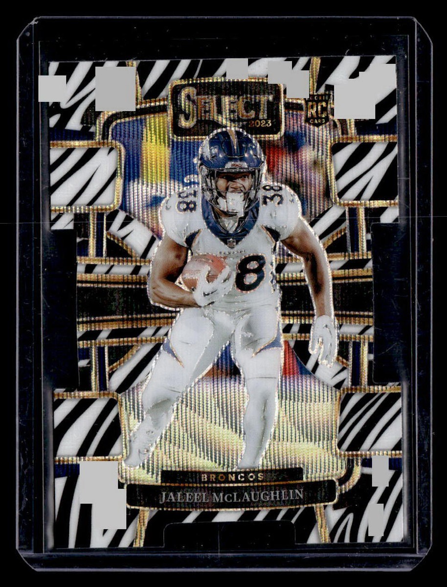 バージル　ポストカード 2023 Panini Select #32 Jaleel McLaughlin Rookie RC Zebra Print Die