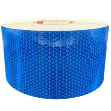 4" Inch Blue Reflective Tape Oralite V98 Orafol Reflexite Prismatic Adhesive