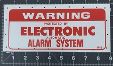 NUEVO Señal de Protección para el Hogar ADVERTENCIA SISTEMA ELECTRÓNICO DE ALARMA DE SEGURIDAD 9”x4” Plástico