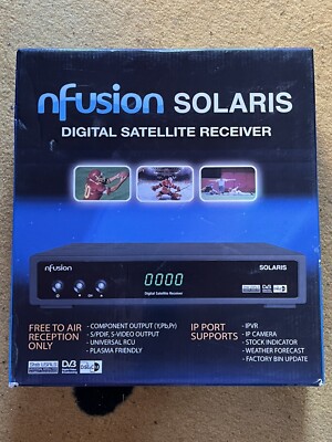 NEW In Box Solaris nfusion Digital Satellite Receiver RS-232C DVB USALS + Remote