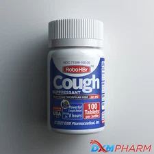 RoboHBr Cough Suppressant, Dextromethorphan Hbr 30Mg, 100 Tablets, 100 Doses