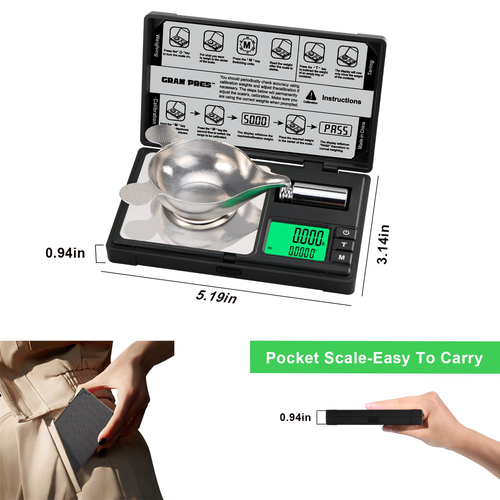 High Precision Milligram Scale,50G/0.001G Digital Mini Pocket Gram Scale,Mg Scal - Picture 5 of 6