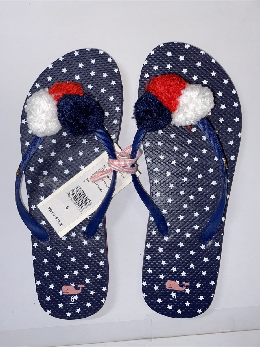 Vineyard Vines Summer Stars Red White Blue Pom Poms Flip  display picture 3