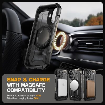 For iPhone 16+ Plus, SUPCASE Heavy Duty Magnetic Cover w/ Capture Button Case US