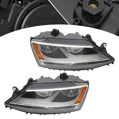 Left+Right Side For 2011-2016 Volkswagen Jetta Headlights 5C7941006J, 5C7941005J