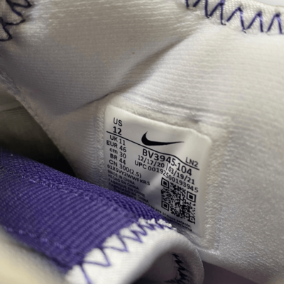 Nike Alpha Menace Pro 2 Mid White Purple Football Cleats  display picture 1