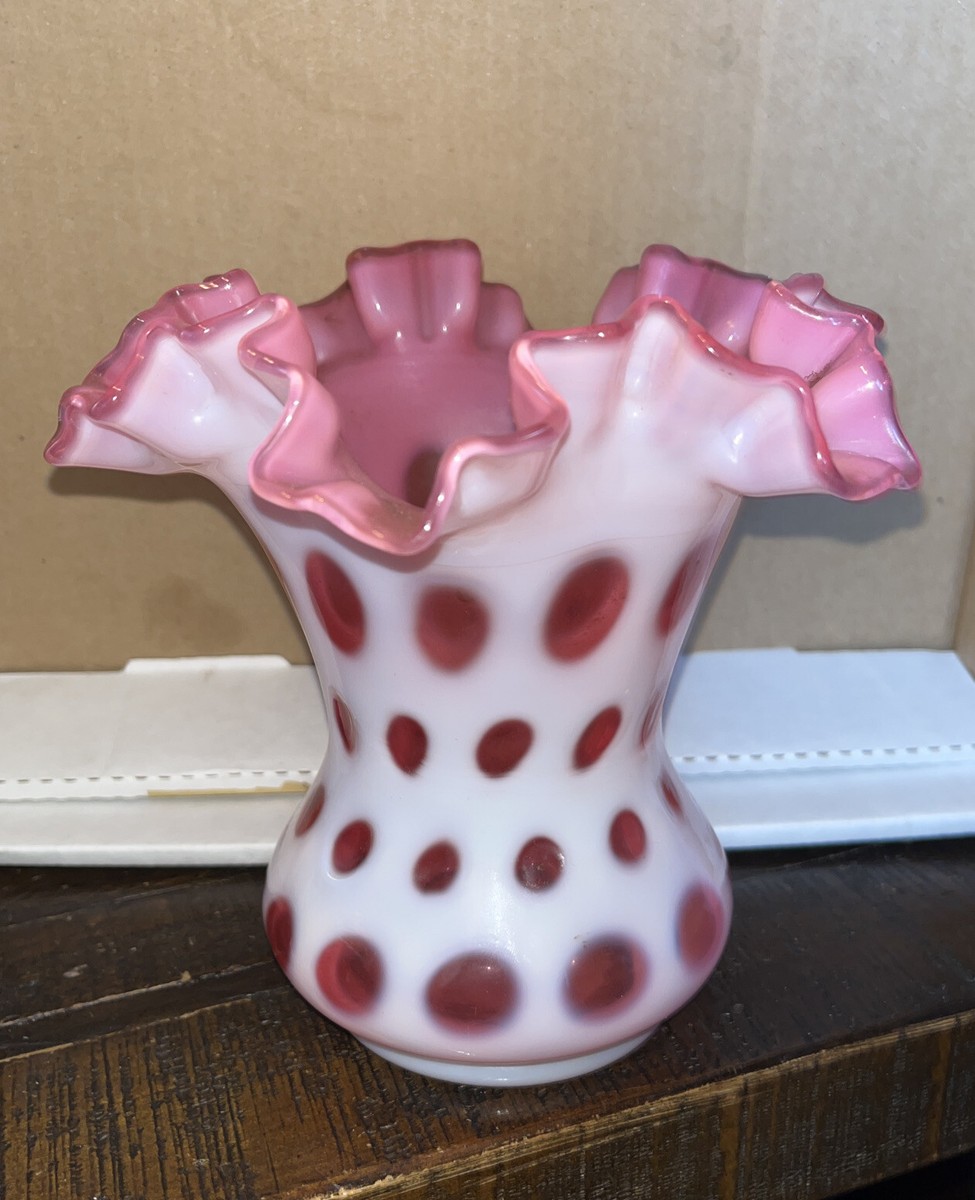 専用 Fenton/フェントン クランベリー コインドット ピンク U.S.A. 専用 Fenton/フェントン クランベリー コインドット ピンク