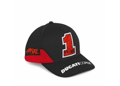 Ducati Corse Pecco Bagnaia PB#1 Black Line Mütze NEU