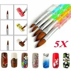 5 Nail Art UV Gel Painting Drawing Acrylic Brush Set Professional Kit DIY Pen