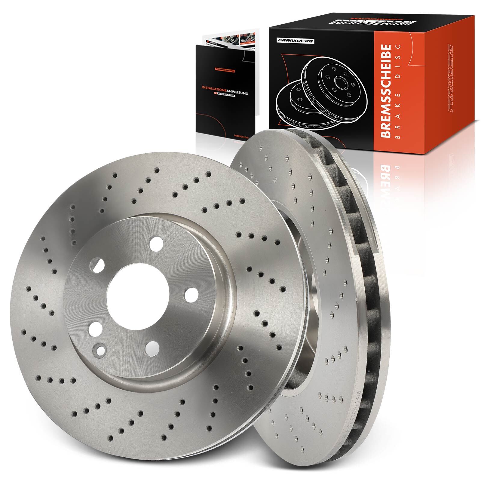 FRANKBERG 2x 322mm Brake Discs for Mercedes E-Class A207 C207 S212 W212 Front