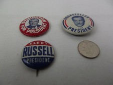 Rockefeller President 1968 Symington 1960 Russell 1952 Political Button