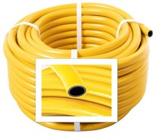 Garden Hose Pipe - 50 Metre Yellow Reinforced Anti-kink Water Hosepipe Watering