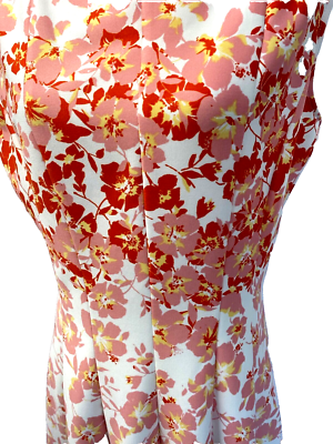 J Taylor Fit & Flare Dress Size 16 WHITE With Florals Pink And Orange  Sleeveless | eBay