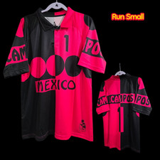 Jorge Campos # 1  MEXICO -  Pink & Black - Footbal Soccer - 2XL (Run Small)