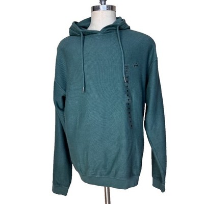 NWT Cuffys of Cape Cod Sz M Ocean Wash Long Sleeve Corded Green Hoodie Pullover