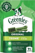 GREENIES Original TEENIE Natural Dog Dental Treats - 11 Count