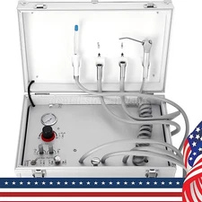 Portable Dental Mobile Delivery Unit Air Compressor 4H Suction 3 Way Syringe