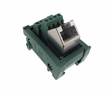 RJ45 Ethernet Connector Breakout Board Module 45D Screw Terminals DIN Rail