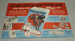 ORIGINAL 1948 KELLOGG'S PEP CEREAL FREEDOM TRAIL COMIC BOOK PREMIUM ADV. FOLDOUT