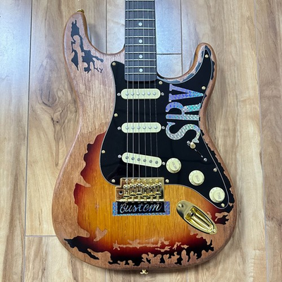 #ad #ad New ST SRV Make old Electric Guitar 3S Pickups Black Fingerboard Gold Hardware $284.05