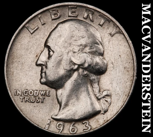1963-D Washington Quarter- Silver- Scarce Better Date No Reserve #J2531