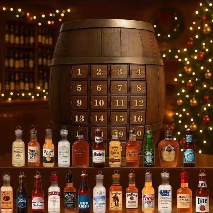 Calendario de Adviento Holiday Soda 24 Días Navidad Cuenta Regresiva Calendario Caja Ciega AU- Foto 2 de 4